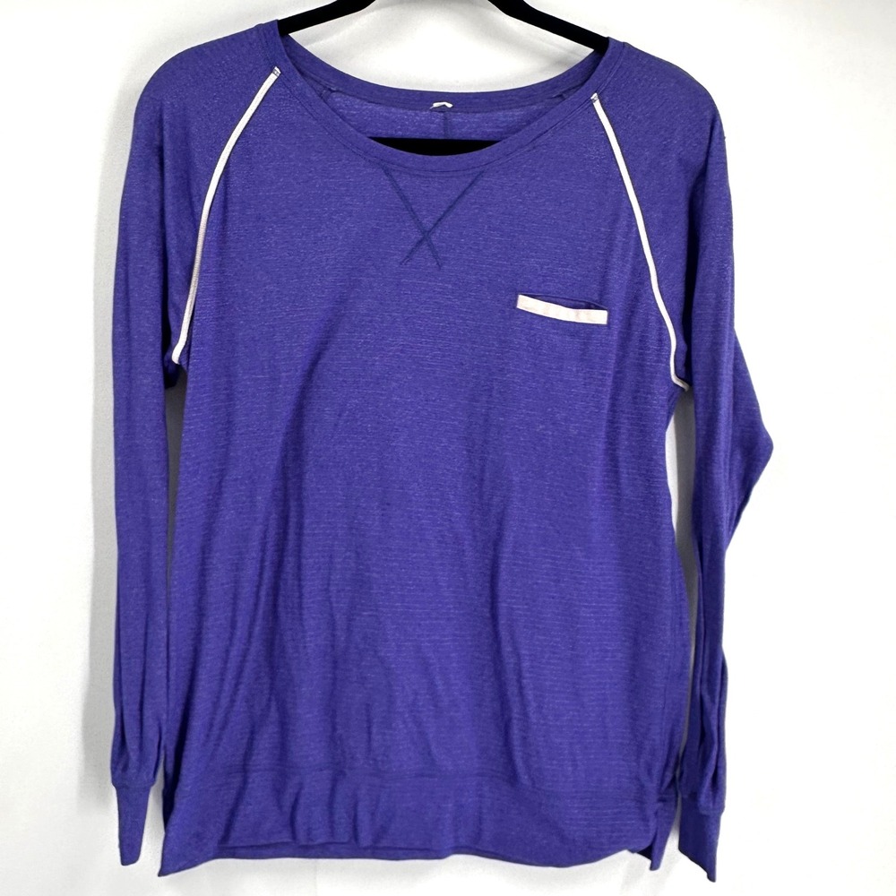 Lululemon Weightless LS Top Purple Heathered Bruise Berry Purple Size 6 - Picture 2 of 7